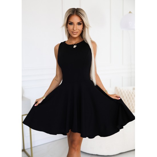 Елегантна асиметрична рокля в черен цвят 575-1 Елегантна асиметрична рокля в черен цвят 575-1