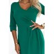 Дамска миди рокля в зелено 255-4 Дамска миди рокля в зелено 255-4