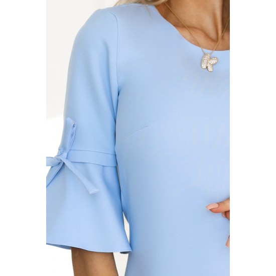 Ежедневна рокля в светлосин цвят 217-11 Ежедневна рокля в светлосин цвят 217-11