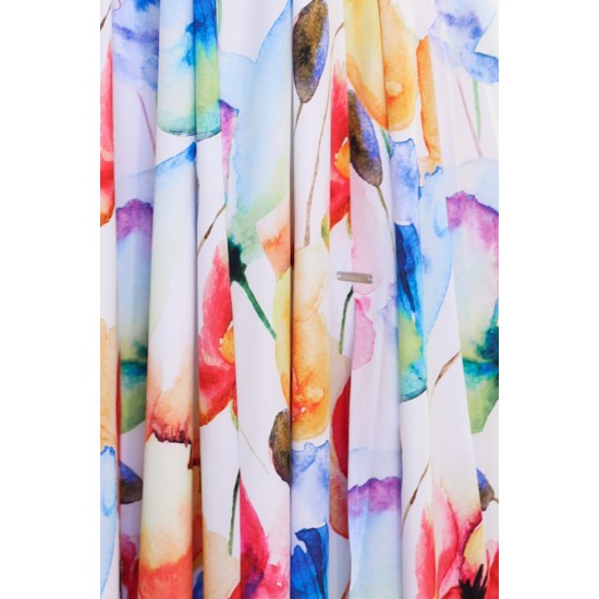 Елегантна рокля с флорални мотиви 194-5 Елегантна рокля с флорални мотиви 194-5