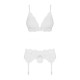 Секси комплект от три части в бяло 810-SEG-2