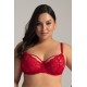 Полуподплатен сутиен в червено AV 2157