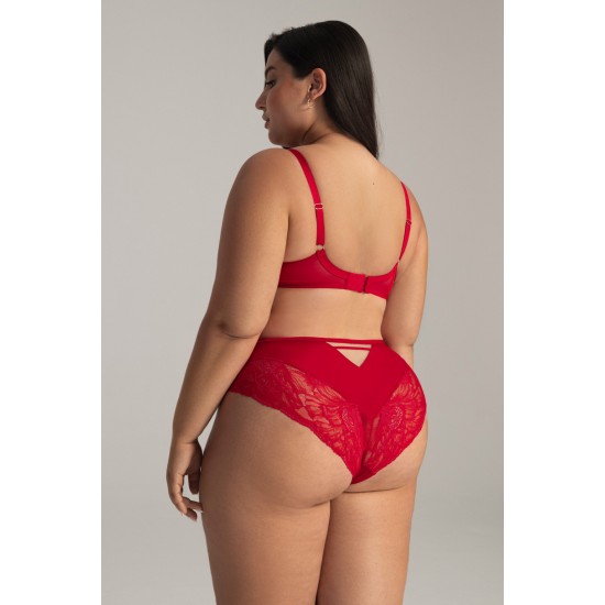 Полуподплатен сутиен в червено AV 2157