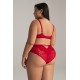 Полуподплатен сутиен в червено AV 2157