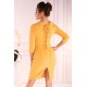 Елегантна миди рокля в жълто Nysani