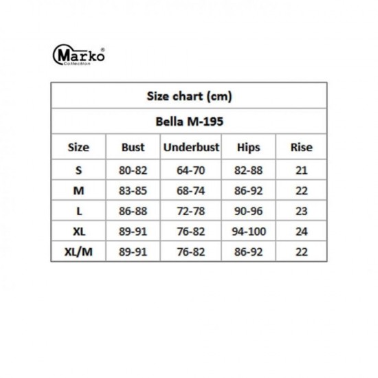 Бански костюм от две части в оранжево Bella M-195-134 Бански костюм от две части в оранжево Bella M-195-134