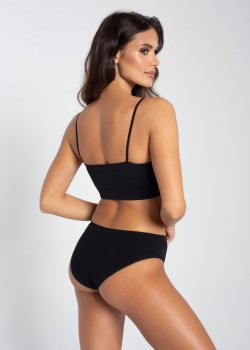Безшевни бикини с висока талия, черни