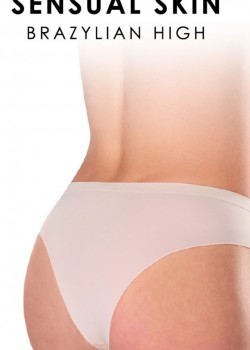 SENSUAL SKIN Бразилиани с висока талия, телесни SENSUAL SKIN Бразилиани с висока талия, телесни