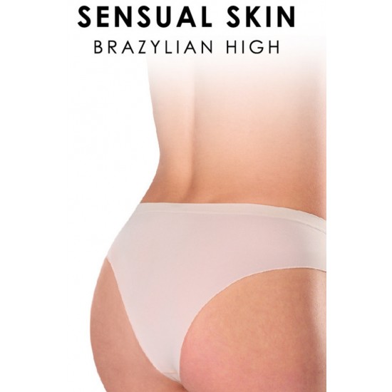 SENSUAL SKIN Бразилиани с висока талия, телесни