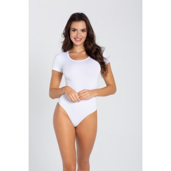 Body T-shirt дамско боди с къс ръкав, бял