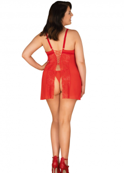 Макси нощница с прашки в червен цвят BLOSSMINA Макси нощница с прашки в червен цвят BLOSSMINA