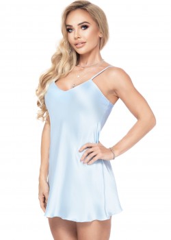 Aria-II сатенена нощница, небесносин цвят