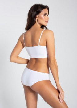 Дамски безшевни бикини с ниска талия, бели