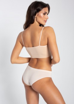Дамски безшевни бикини с ниска талия, телесен цвят