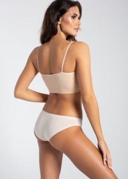 Дамски безшевни бикини с ниска талия, телесен цвят