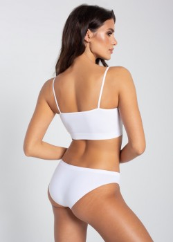 Дамски безшевни бикини с ниска талия, бели