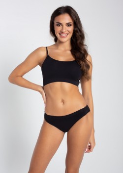 Дамски безшевни бикини с ниска талия, черни Дамски безшевни бикини с ниска талия, черни