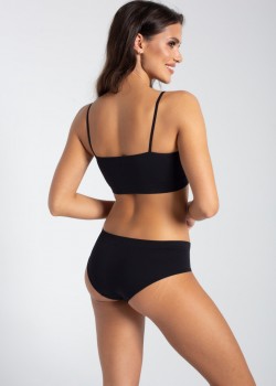 Mimi Дамски безшевни бикини с ниска талия, черни