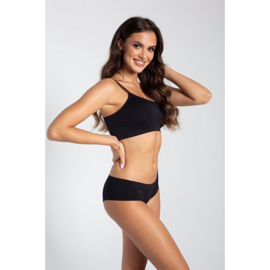 Mimi Дамски безшевни бикини с ниска талия, черни