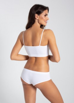 Mimi Дамски безшевни бикини с ниска талия, бели