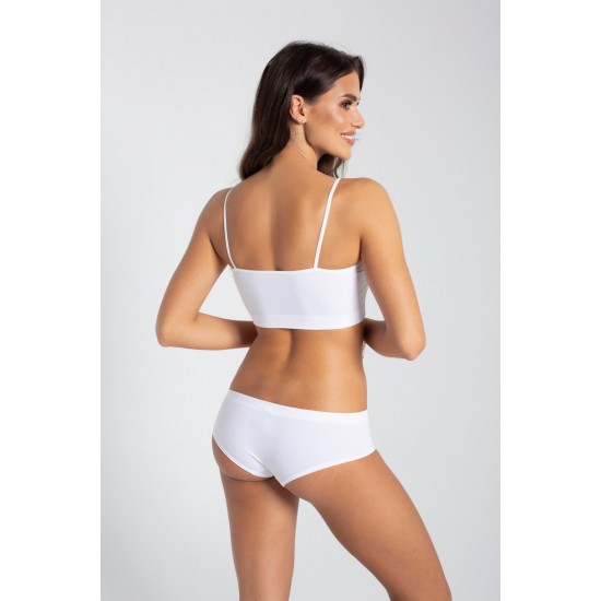 Mimi Дамски безшевни бикини с ниска талия, бели Mimi Дамски безшевни бикини с ниска талия, бели