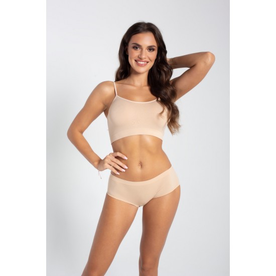 Mimi Дамски безшевни бикини с ниска талия, бели Mimi Дамски безшевни бикини с ниска талия, бели