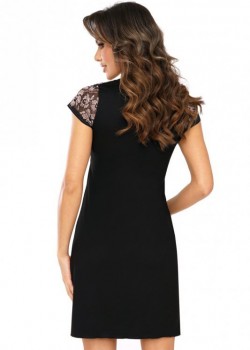 Violetta нощница с къс ръкав, черен цвят Violetta нощница с къс ръкав, черен цвят