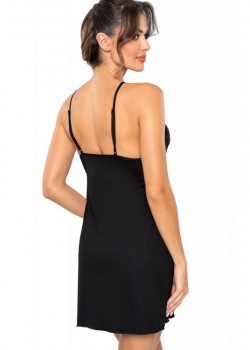 Gabi нощница с дантела, черен цвят Gabi нощница с дантела, черен цвят