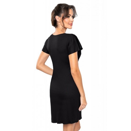 Luiza нощница с дантела в черен цвят Luiza нощница с дантела в черен цвят