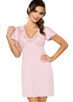 Luiza нощница с дантела в цвят пудра Luiza нощница с дантела в цвят пудра