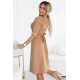 SANDY 286-8 Елегантна рокля в цвят мока SANDY 286-8 Елегантна рокля в цвят мока