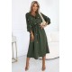 531-5 Рокля тип риза в цвят каки 531-5 Рокля тип риза в цвят каки