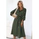 531-5 Рокля тип риза в цвят каки 531-5 Рокля тип риза в цвят каки