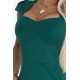 318-7 Елегантна рокля с къс ръкав в зелен цвят 318-7 Елегантна рокля с къс ръкав в зелен цвят
