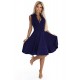 573-2 Разкроена тъмносиня рокля с цип 573-2 Разкроена тъмносиня рокля с цип