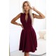 573-4 Разкроена рокля с цип в бордо 573-4 Разкроена рокля с цип в бордо
