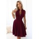 573-4 Разкроена рокля с цип в бордо 573-4 Разкроена рокля с цип в бордо