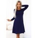 567-2 Ежедневна разкроена рокля в тъмносин цвят 567-2 Ежедневна разкроена рокля в тъмносин цвят