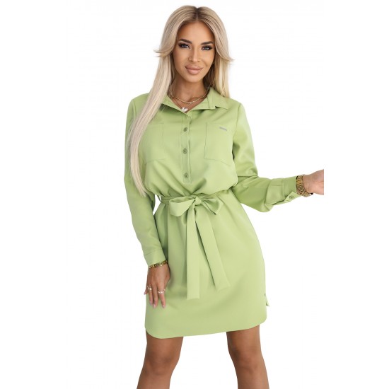 CAMILLE 284-3 Елегантна рокля в светлозелено CAMILLE 284-3 Елегантна рокля в светлозелено