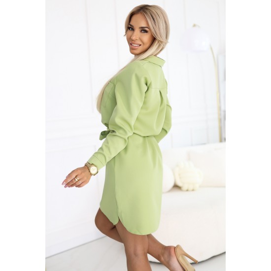 CAMILLE 284-3 Елегантна рокля в светлозелено CAMILLE 284-3 Елегантна рокля в светлозелено