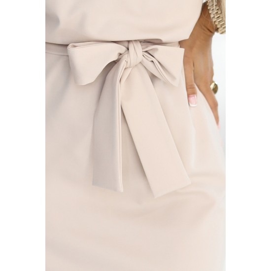 240-5 Асиметрична рокля в бежов цвят 240-5 Асиметрична рокля в бежов цвят