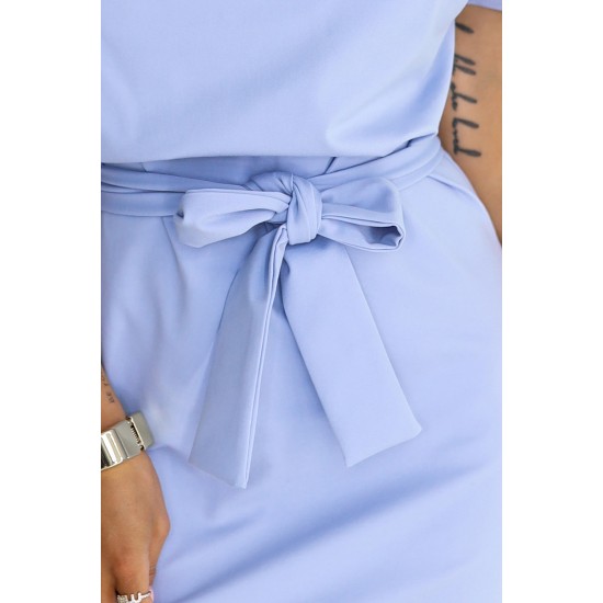 240-6 Асиметрична рокля в светлосин цвят 240-6 Асиметрична рокля в светлосин цвят