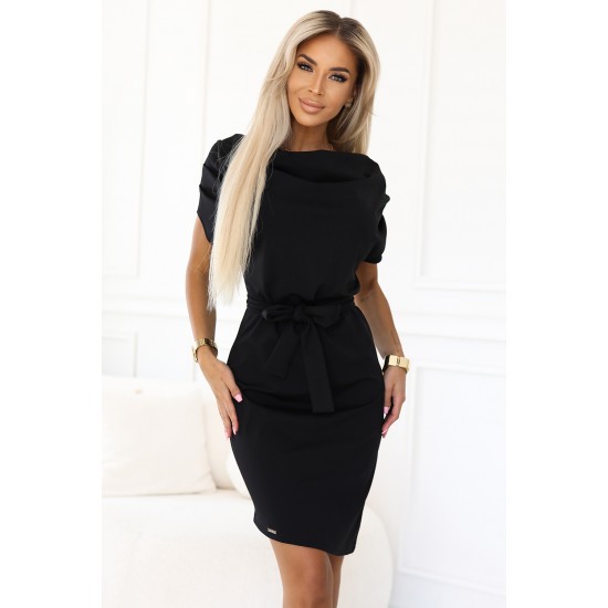 240-8 Асиметрична рокля в черен цвят 240-8 Асиметрична рокля в черен цвят