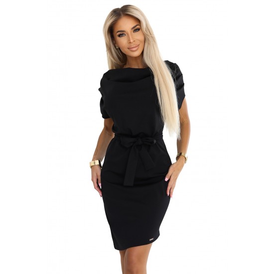 240-8 Асиметрична рокля в черен цвят 240-8 Асиметрична рокля в черен цвят