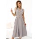 596-2 Елегантна миди рокля в сив цвят 596-2 Елегантна миди рокля в сив цвят