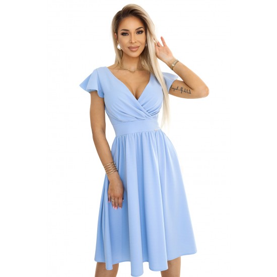 425-12 Елегантна рокля в светлосин цвят 425-12 Елегантна рокля в светлосин цвят