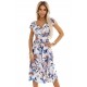 425-13 Елегантна рокля с цветен принт 425-13 Елегантна рокля с цветен принт