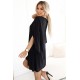 597-1 Елегантна черна рокля с ръкави тип пеперуда 597-1 Елегантна черна рокля с ръкави тип пеперуда