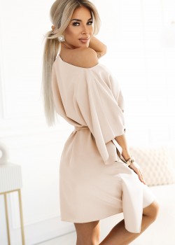 287-38 Широка рокля в бежово 287-38 Широка рокля в бежово