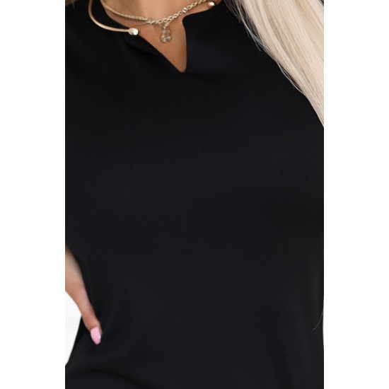 608-1 Елегантна рокля тип молив в черено 608-1 Елегантна рокля тип молив в черено